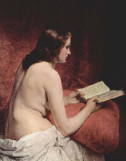 Francesco Hayez Odalisque with Book oil painting picture
